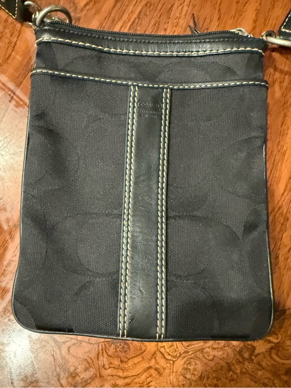 Coach Black Signature Small Messenger Crossbody